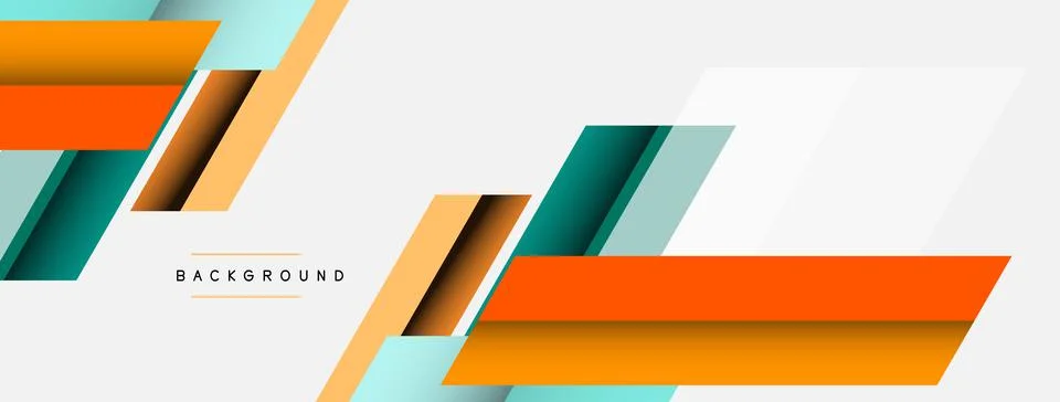 Vector background. Abstract overlapping color lines design with shadow effects Stock Illustration