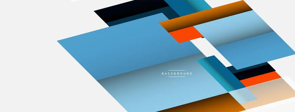 Vector background. Abstract overlapping color lines design with shadow effects Illustrazione stock