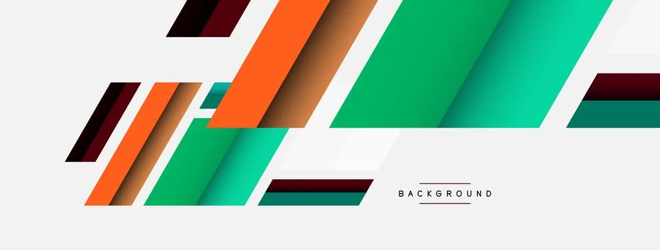 Vector background. Abstract overlapping color lines design with shadow effects Illustrazione stock