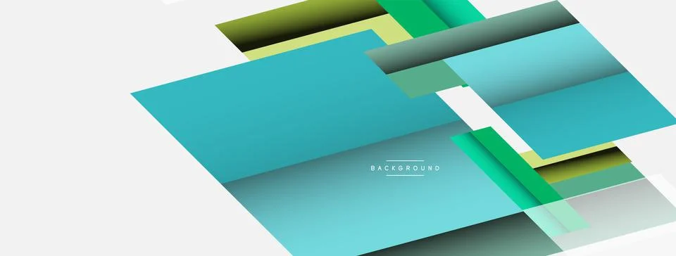 Vector background. Abstract overlapping color lines design with shadow effects Illustrazione stock
