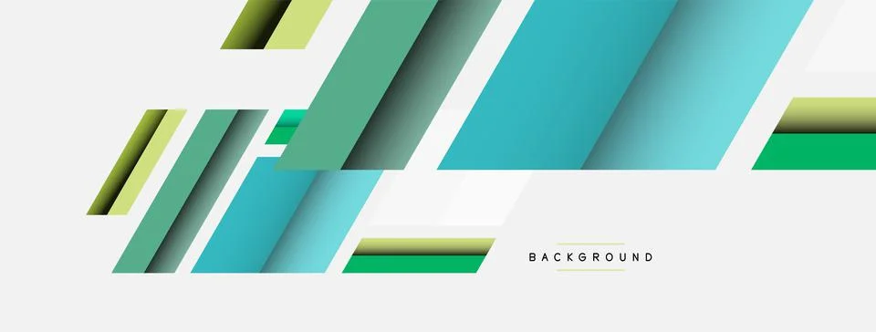 Vector background. Abstract overlapping color lines design with shadow effects Stock Illustration