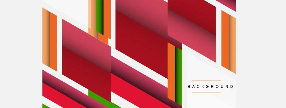 Vector background. Abstract overlapping color lines design with shadow effects 스톡 일러스트
