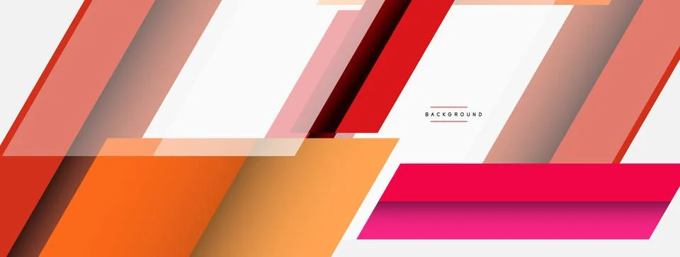 Vector background. Abstract overlapping color lines design with shadow effects Illustrazione stock