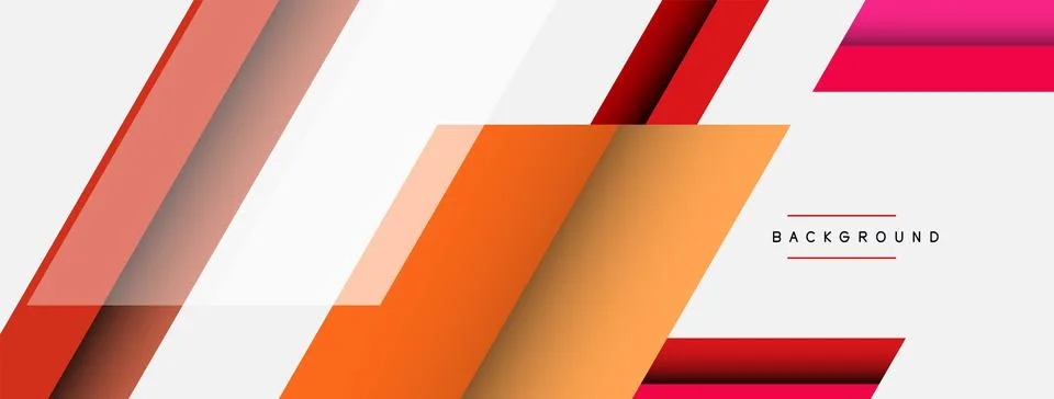 Vector background. Abstract overlapping color lines design with shadow effects Stock Illustration