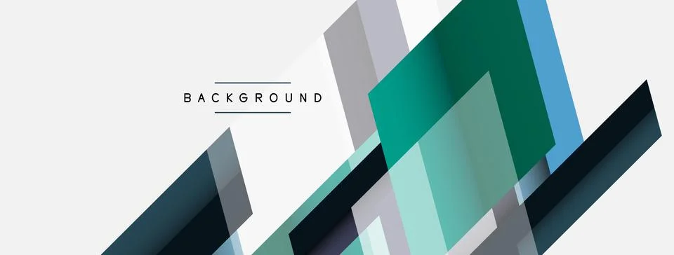 Vector background. Abstract overlapping color lines design with shadow effects Illustrazione stock