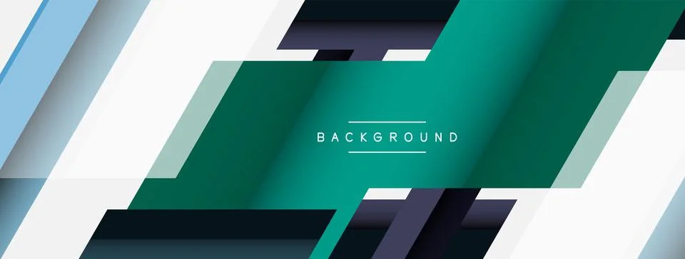 Vector background. Abstract overlapping color lines design with shadow effects Illustrazione stock