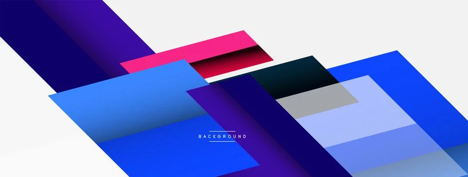 Vector background. Abstract overlapping color lines design with shadow effects Illustrazione stock