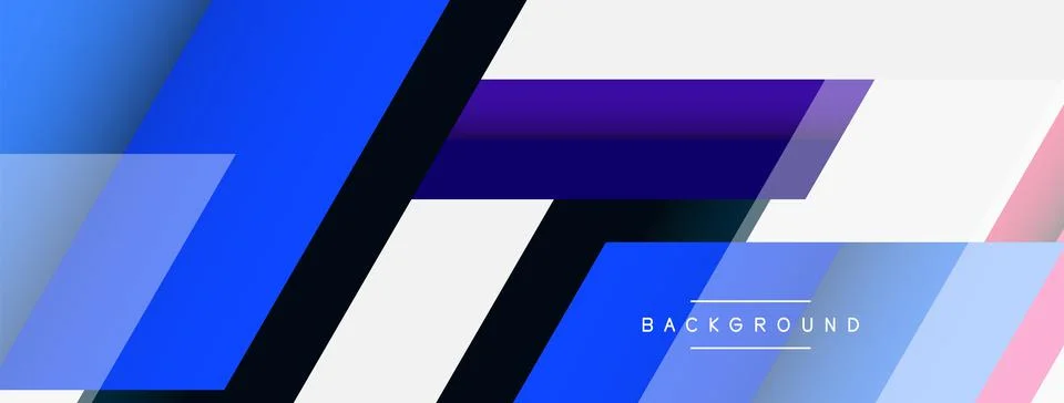 Vector background. Abstract overlapping color lines design with shadow effects Illustrazione stock