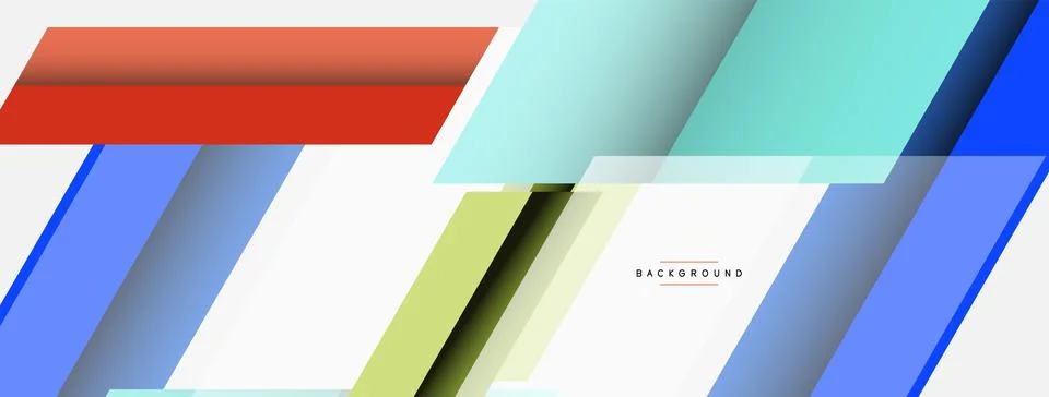 Vector background. Abstract overlapping color lines design with shadow effects 스톡 일러스트