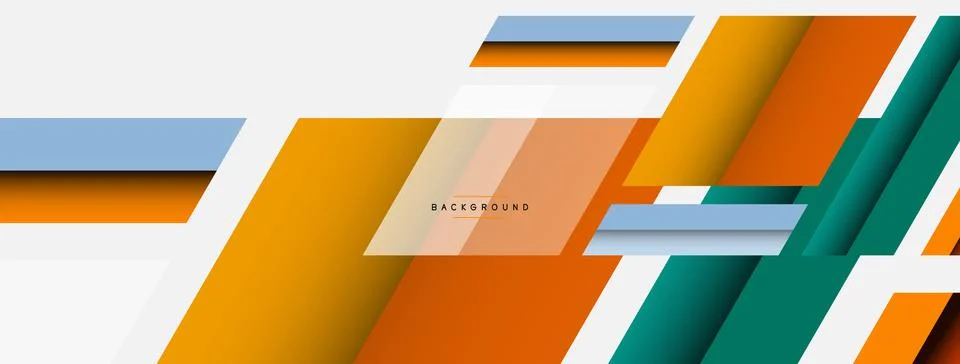 Vector background. Abstract overlapping color lines design with shadow effects 스톡 일러스트