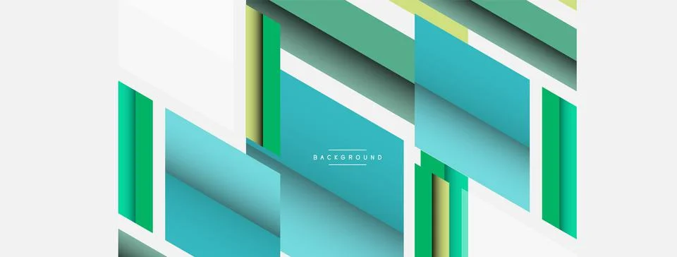 Vector background. Abstract overlapping color lines design with shadow effects Illustrazione stock