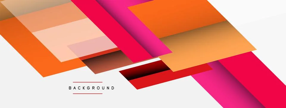 Vector background. Abstract overlapping color lines design with shadow effects 스톡 일러스트