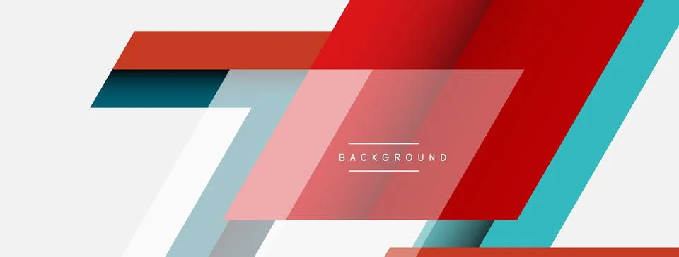 Vector background. Abstract overlapping color lines design with shadow effects Illustrazione stock