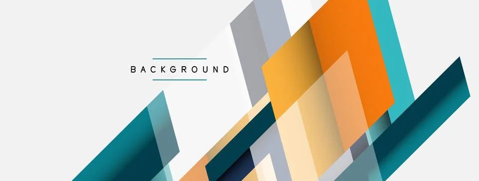 Vector background. Abstract overlapping color lines design with shadow effects Illustrazione stock