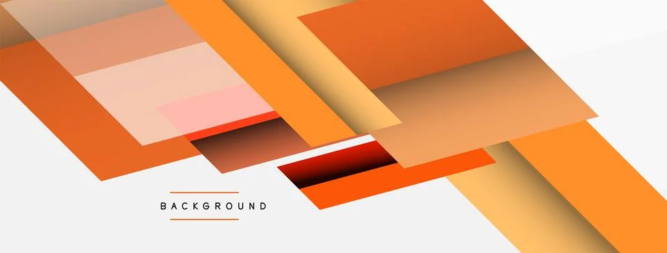 Vector background. Abstract overlapping color lines design with shadow effects Illustrazione stock