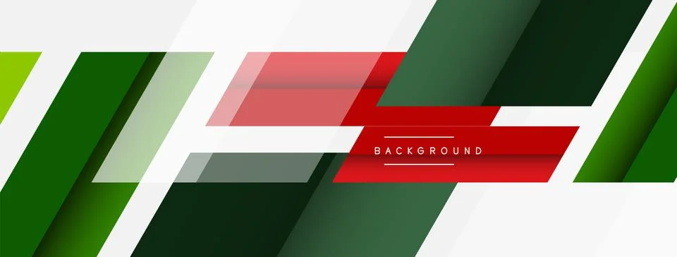 Vector background. Abstract overlapping color lines design with shadow effects Stock Illustration