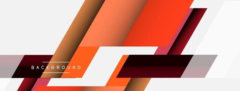 Vector background. Abstract overlapping color lines design with shadow effects Illustrazione stock