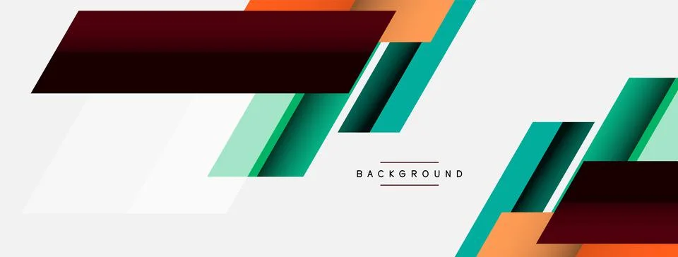 Vector background. Abstract overlapping color lines design with shadow effects Illustrazione stock