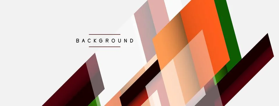 Vector background. Abstract overlapping color lines design with shadow effects Stock Illustration