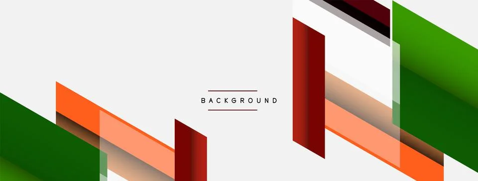 Vector background. Abstract overlapping color lines design with shadow effects Stock Illustration