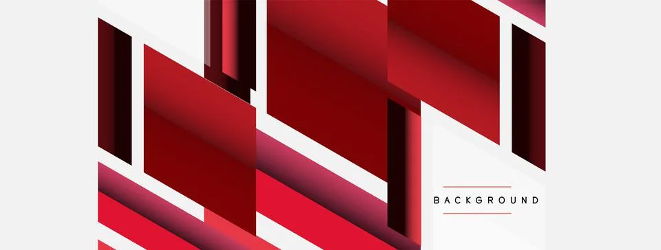 Vector background. Abstract overlapping color lines design with shadow effects Stock Illustration