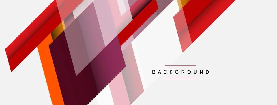 Vector background. Abstract overlapping color lines design with shadow effects Illustrazione stock