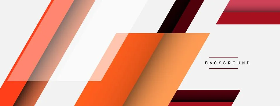 Vector background. Abstract overlapping color lines design with shadow effects Illustrazione stock