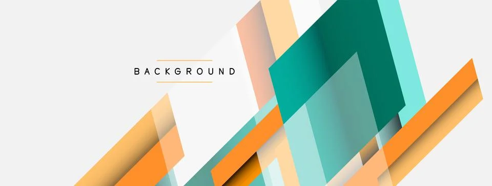 Vector background. Abstract overlapping color lines design with shadow effects 库存插图