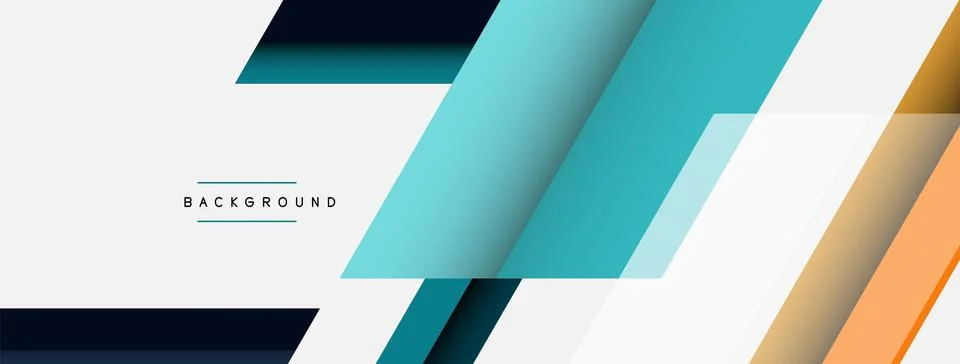 Vector background. Abstract overlapping color lines design with shadow effects Illustrazione stock