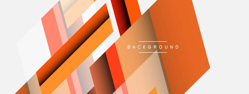 Vector background. Abstract overlapping color lines design with shadow effects Stock Illustration