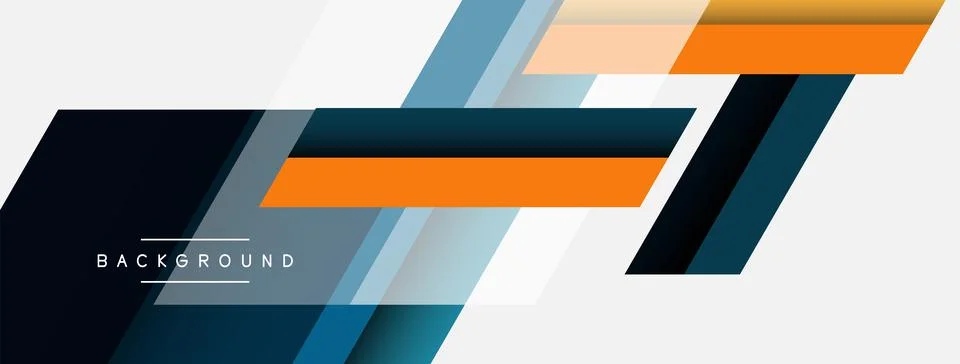 Vector background. Abstract overlapping color lines design with shadow effects Illustrazione stock