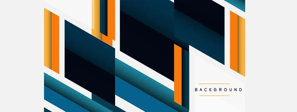 Vector background. Abstract overlapping color lines design with shadow effects Stock Illustration