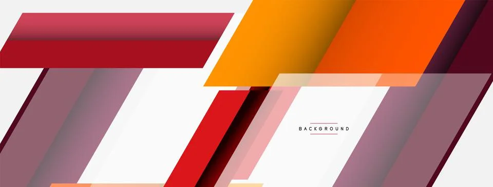 Vector background. Abstract overlapping color lines design with shadow effects Illustrazione stock