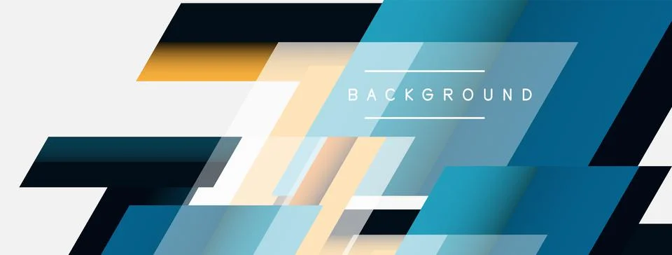 Vector background. Abstract overlapping color lines design with shadow effects Illustrazione stock