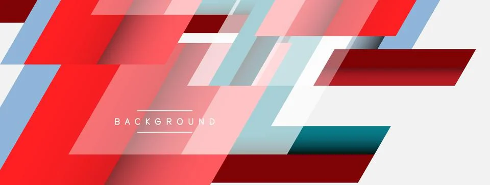 Vector background. Abstract overlapping color lines design with shadow effects Illustrazione stock