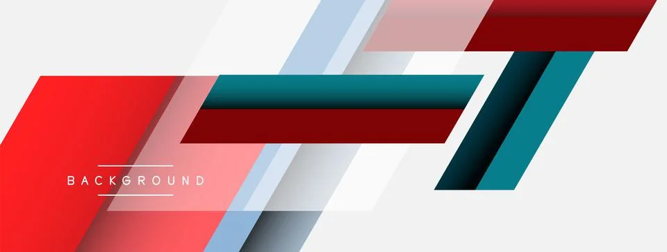 Vector background. Abstract overlapping color lines design with shadow effects Stockillustratie