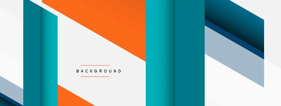 Vector background. Abstract overlapping color lines design with shadow effects Illustrazione stock