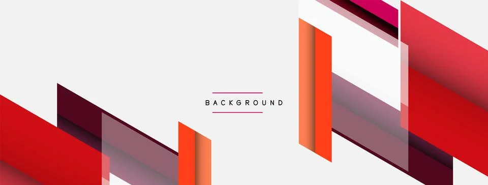 Vector background. Abstract overlapping color lines design with shadow effects Stock Illustration