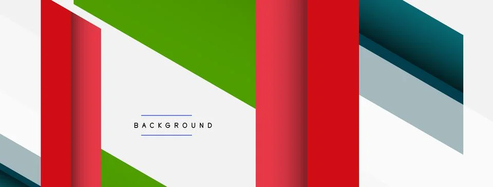 Vector background. Abstract overlapping color lines design with shadow effects Illustrazione stock