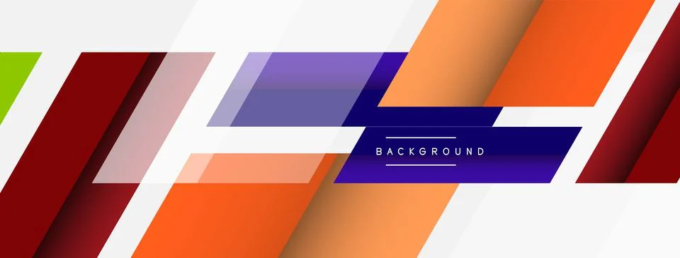 Vector background. Abstract overlapping color lines design with shadow effects 스톡 일러스트