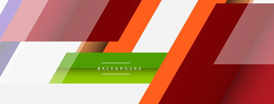 Vector background. Abstract overlapping color lines design with shadow effects 스톡 일러스트