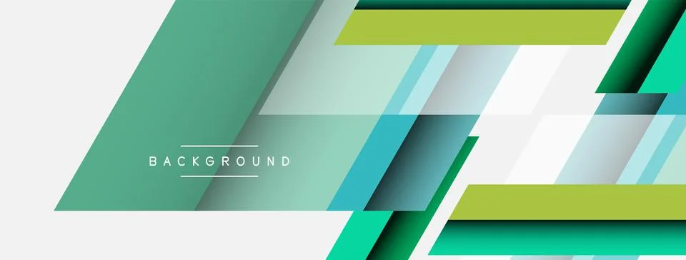 Vector background. Abstract overlapping color lines design with shadow effects Illustrazione stock