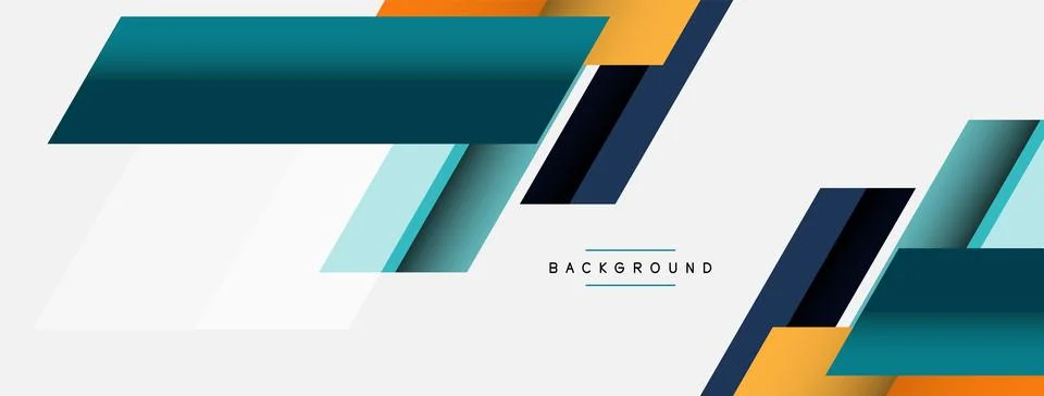 Vector background. Abstract overlapping color lines design with shadow effects Illustrazione stock