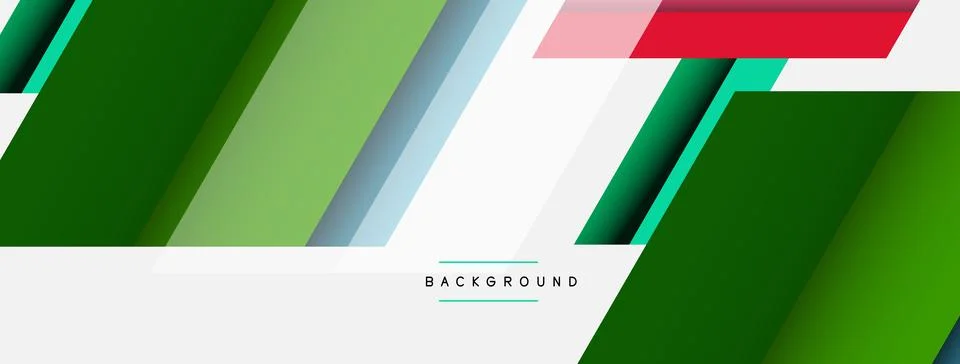 Vector background. Abstract overlapping color lines design with shadow effects Illustrazione stock