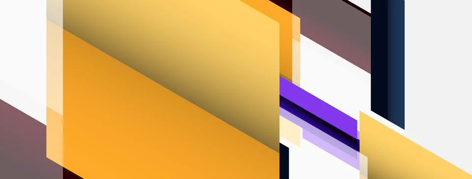 Vector background. Abstract overlapping color lines design with shadow effects Illustrazione stock