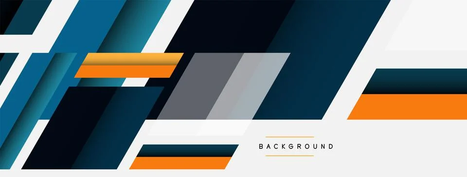 Vector background. Abstract overlapping color lines design with shadow effects Stock Illustration
