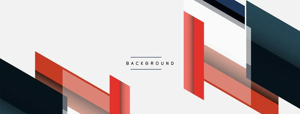 Vector background. Abstract overlapping color lines design with shadow effects Illustrazione stock