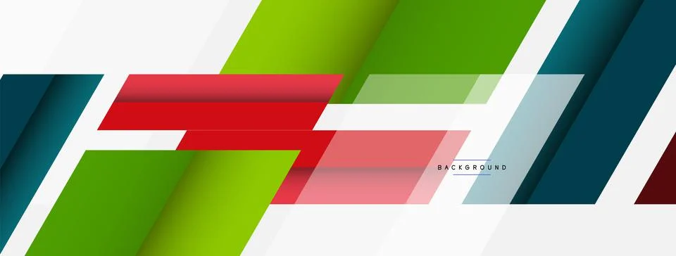 Vector background. Abstract overlapping color lines design with shadow effects 스톡 일러스트