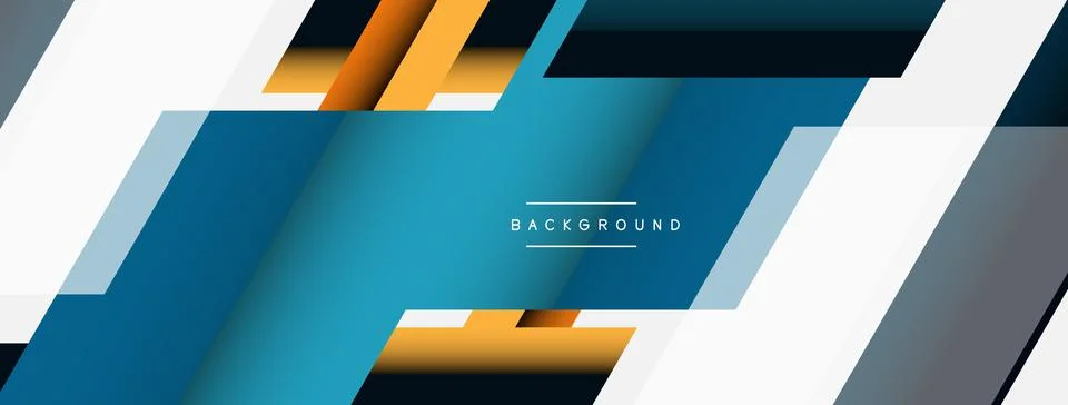 Vector background. Abstract overlapping color lines design with shadow effects Stock Illustration