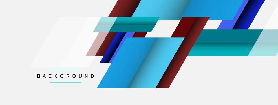 Vector background. Abstract overlapping color lines design with shadow effects Stock Illustration